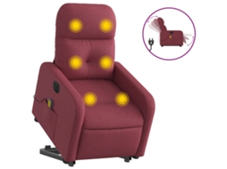 Electric Stand Up Massage Recliner Chair, Electric Stand Up Massage Recliner Chairs Vidaxl Vermelho Tecido