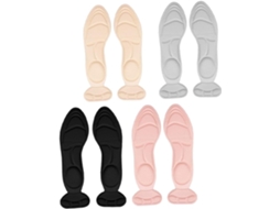 Palmilhas Antiderrapantes Para Os Pés, 4 Pares, Amortecimento 5d Com Massagem, Espuma Respirável Multicolorida Rosa