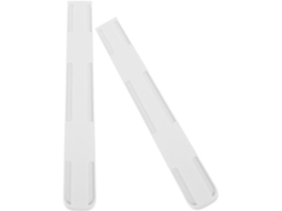 Conjunto De 2 Corrediças Gaveta Plástico Branco Reforçado Para Armários Armazenamento, Com Alta Confiabilidade E