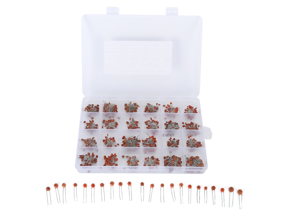 960pcs capacitor cerâmico multicamada kit DIY 50V resistente à corrosão S/MARCA