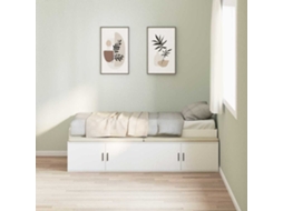 Vidaxl Estrutura Da Cama Branco 100 X 200 Cm Derivados De Madeira