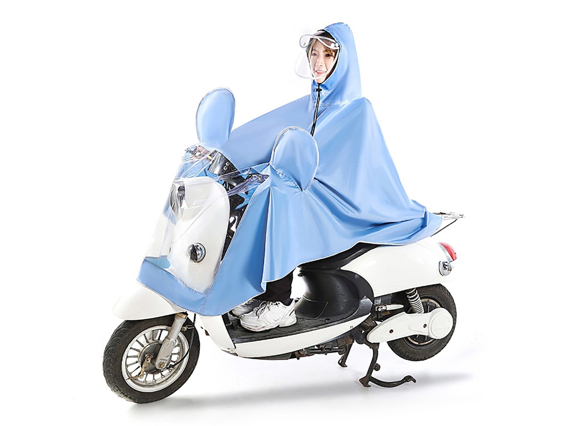 Capa de Chuva para Bicicleta Elétrica e Motocicleta 5XL Azul Oxford | S/MARCA