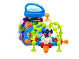 Mali 48pcs Blocos de Silicone com Ventosas Construção Educativa Brinquedo Criação Diy