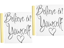 Conjunto De 2 Adesivos De Parede Inspiradores "acredite Em Você" - Decoração Criativa Para Paredes