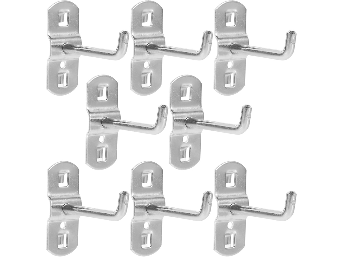 Ganchos De Painel Quadriculado Prateados, 12 Peças, 5 Cm, Ferro, Para Vitrine.