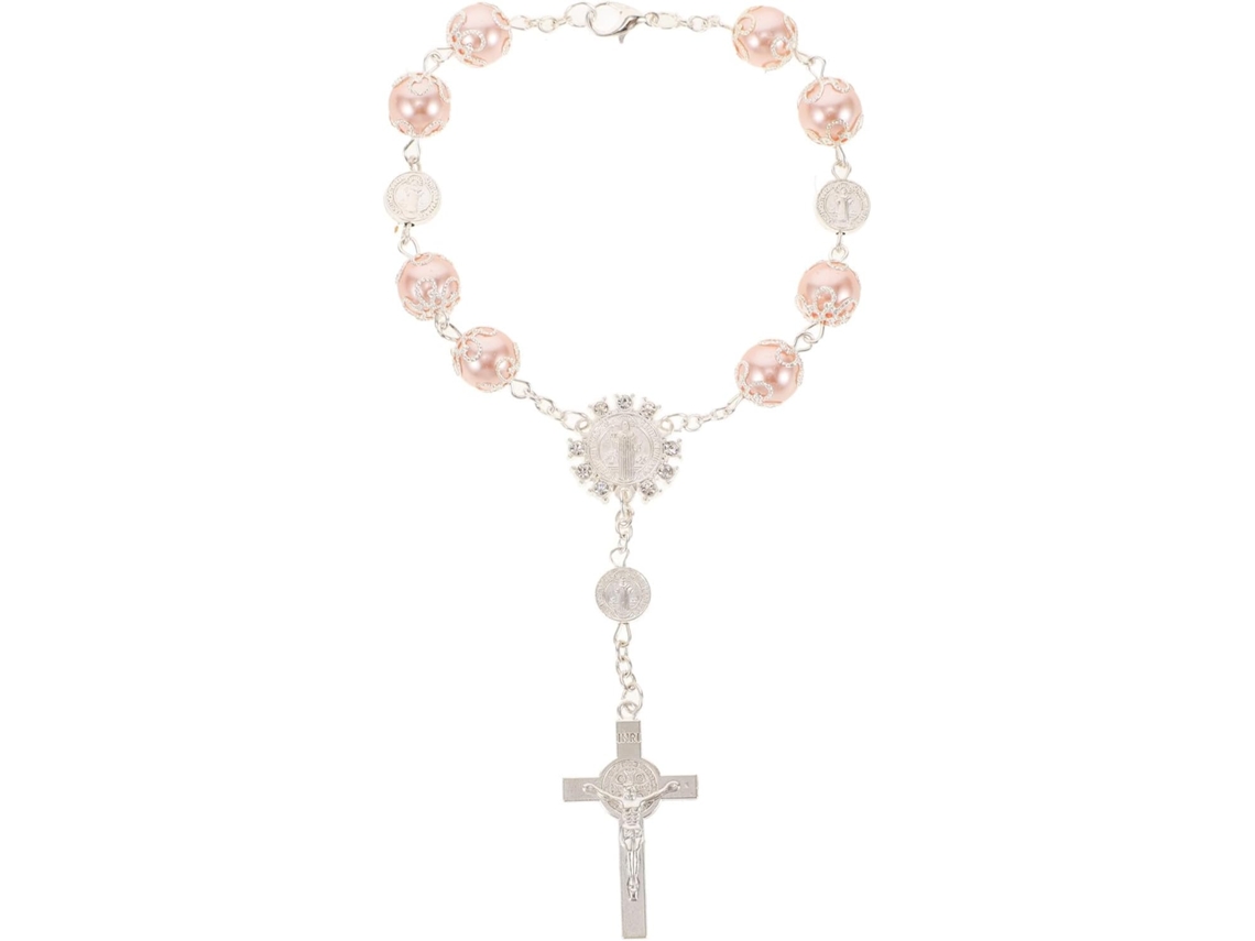 Acessórios Para Pendurar No Carro, Design Elegante E Sofisticado, Contas De Vidro Rosa.