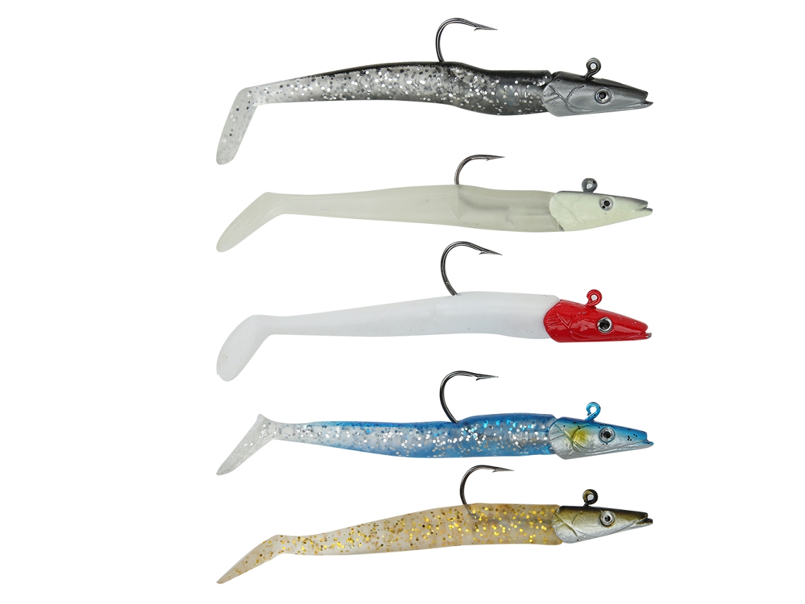 Conjunto Isca Soft Heads Hook 12.5cm 5 Cores