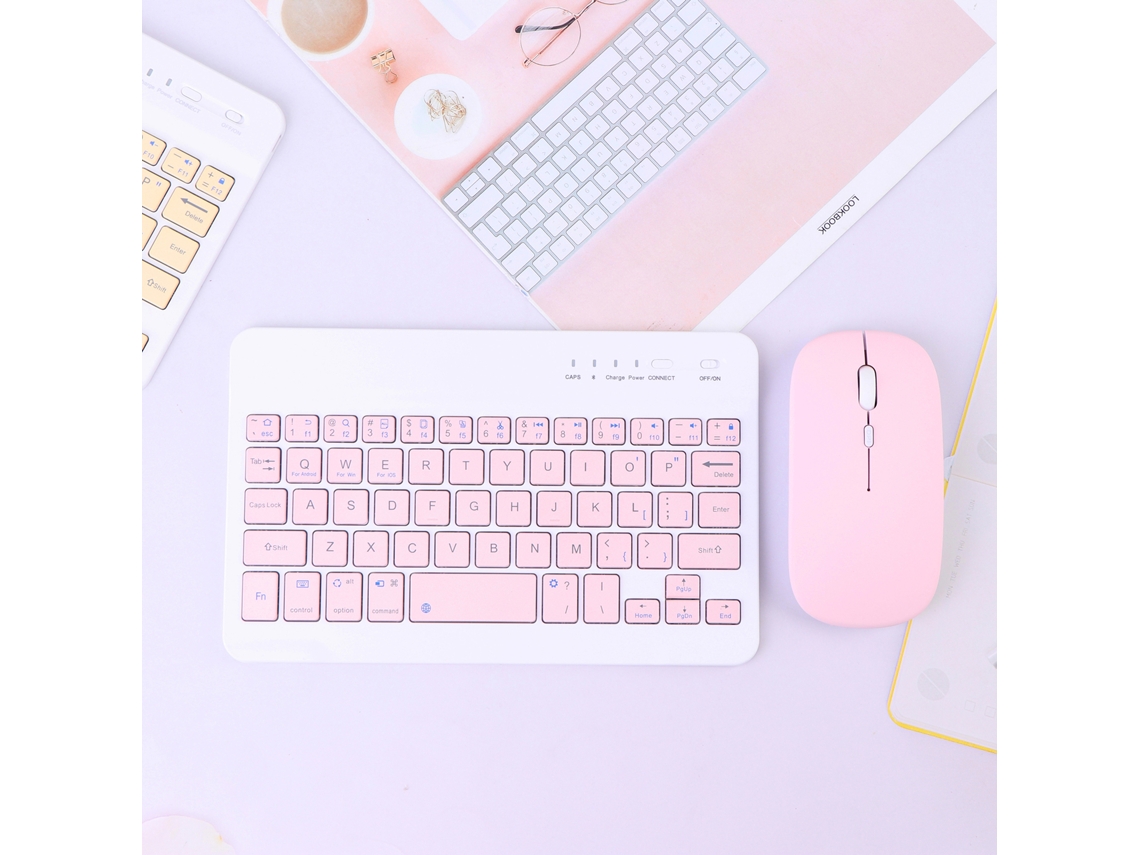 Conjunto De Teclado E Mouse Sem Fio, Tablet E Computador Bluetooth Aquaforge