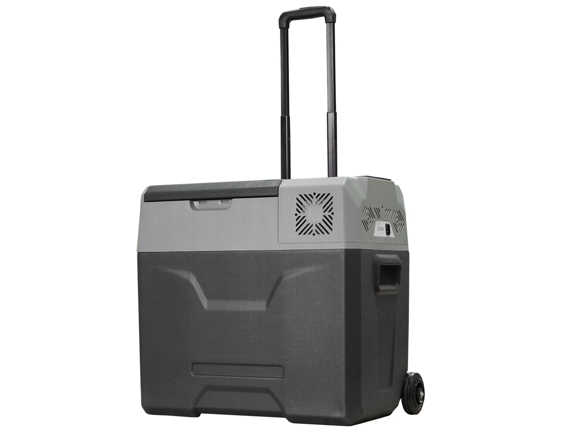 Frigobar portátil BTFORUS 50l com painel touch, alça e rodas
