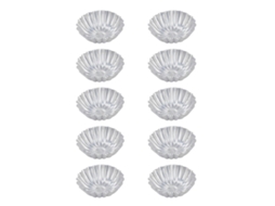 Conjunto De 10 Forminhas De Alumínio Para Cupcakes Com Bordas Onduladas Elegantes, Ideais Para Ensaimadas, Tortas De Ovos Filipinas E Outras Sobremesa