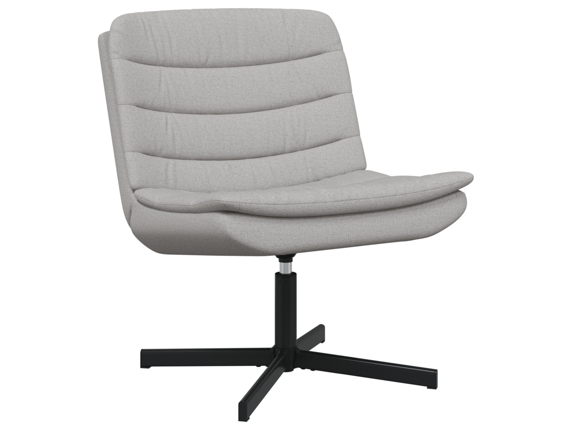 Conjunto 1 Cadeira Giratória Vidaxl Cinzento Tecido (63 X 75 X 76 Cm)