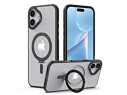 Casa Em Tpu À Prova De Quedas, Magnético Com Suporte Para Apple Iphone 16 - Preto