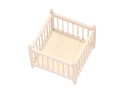 Primerox cama de Bebê de Madeira para Casa de Bonecas Escala 1:12 Miniatura Berço Acessório