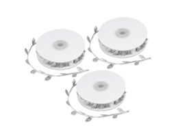 Vinha de Folhas Artificiais, 3 rolos, DIY para Decoração de Casamento, Jardim, Infantil, Verde, Prata, Dourado, 10m | S/MARCA