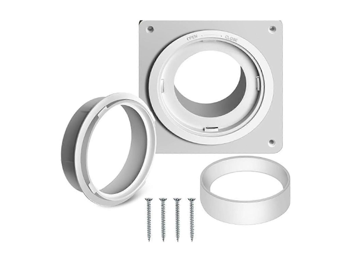 Placa De Parede Para Saída De Secadora Com Mangueira (4 Polegadas, 8 Pés), Kit De Conexão Com Trava Giratória, Duto De Secadora De 4 Polegadas