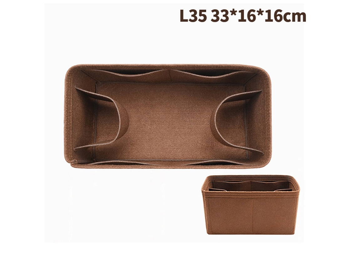 Organizador de Bolsa com Forro de Feltro, 25-35cm, para Maquiagem BRILVIBERA
