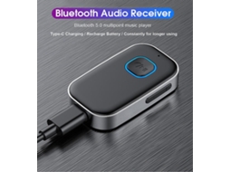 Adaptador Receptor De Áudio Auxiliar Sem Fio Bluetooth 5.0 Para Carro Com 3,5 Mm De Comprimento E Redução De Ruído.
