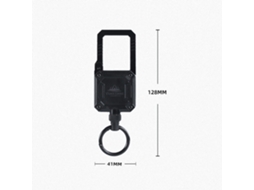Chaveiro Retrátil com Clip de Cinto e Carabiner Magnético