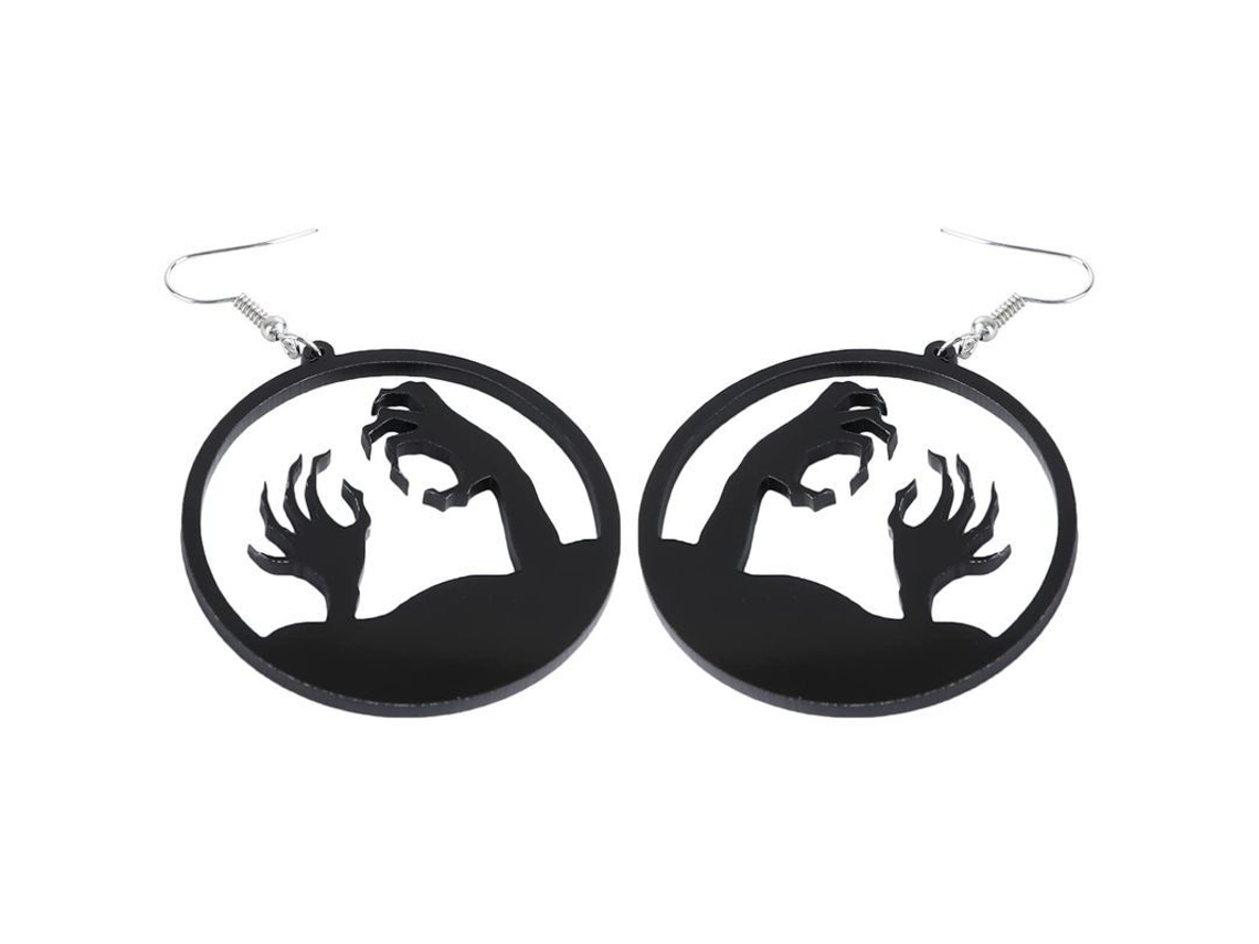 2026-3 Pares De Brincos Halloween Mão Fantasma Gótico De Acrílico De Moda Escura Pendentes