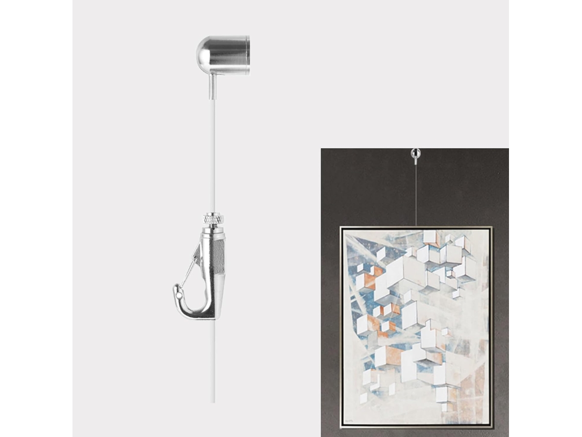 Sistema Para Pendurar Quadros Fio Transparente De 3 Metros Exibição Obras Arte, Kit De Atualização Para Pendurar
