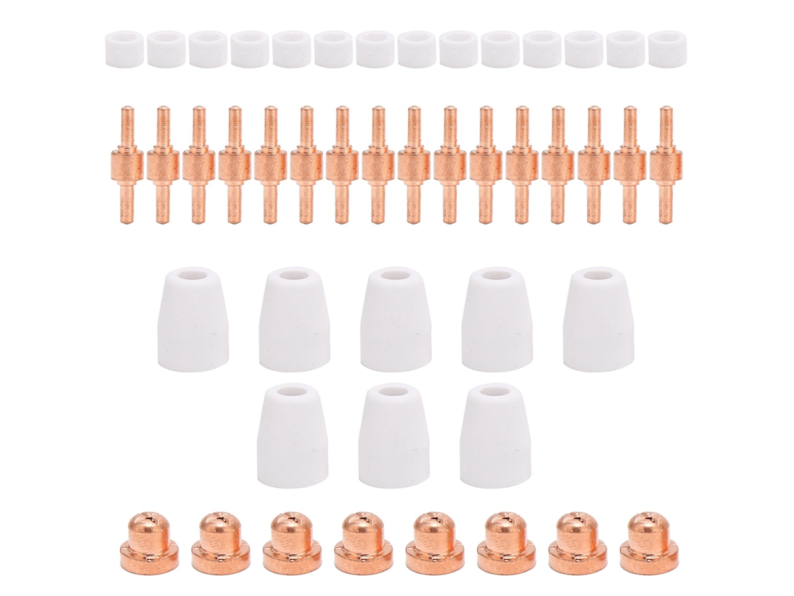 Kit De Eletrodos, Bicos E Copos Pt-31 Consumíveis De Cobre Vermelho Acessórios Para Máquina De Solda 46pcs