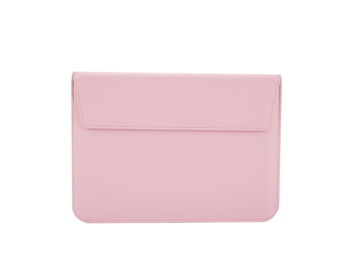 Capa De Couro Impermeável Para Laptop, Pasta Dobrável, Rosa, 13 Polegadas Slowmoose