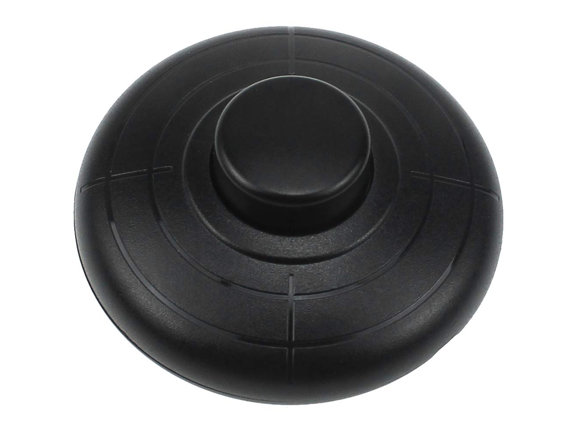 Interruptor De Pé Redondo Para Lâmpada De Chão E Mesa Preto