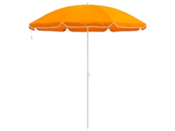 Conjunto 1 Guarda-sol De Jardim Vidaxl Laranja Poliéster (240 Cm)
