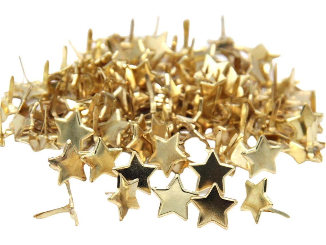 50 Mini Brads Estrela Ferro