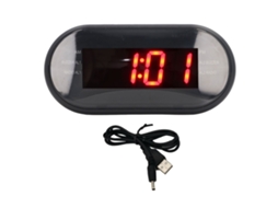 Rebe-reloj Despertador Digital Con Pantalla Grande Radio Am Fm Led Luminoso Para Dormitorio