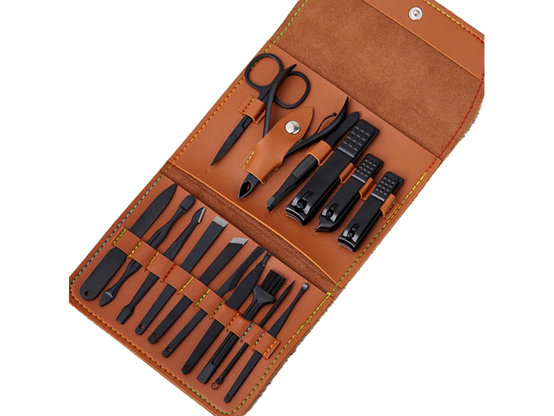 Conjunto De Manicure Em Aço Inoxidável Com Estojo De Couro Pu -St-06 ZMDECQNA