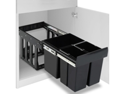 Pull-out Dustbin, Pull-out Dustins Vidaxl Preto Plástico (n/a)