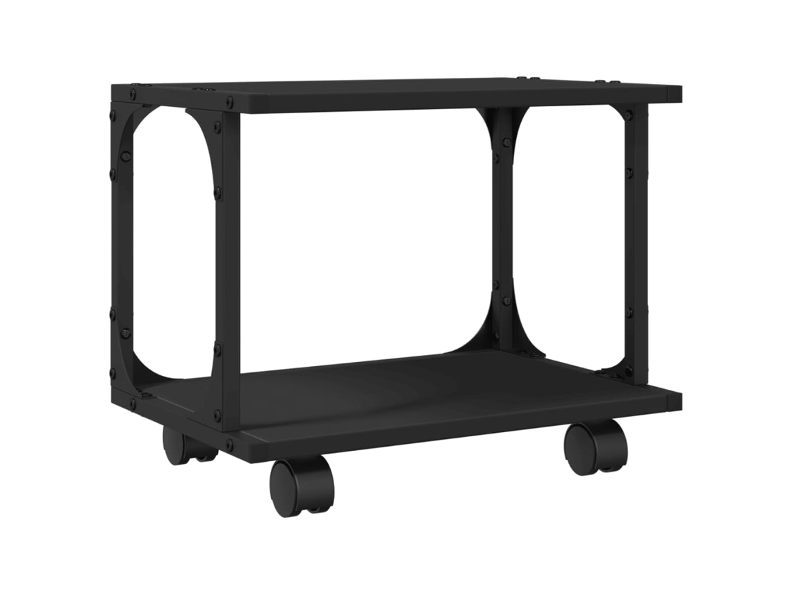 Printer Stand, Printer Stands Vidaxl Preto Madeira Processada