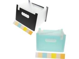 Pasta Organizadora Expansível De 2 Peças Para Documentos, Pasta Resistente Para Recibos E Uso No Esc Gokoco