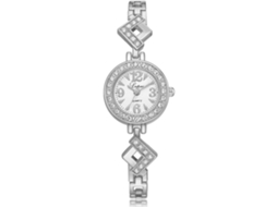 Relógio De Quartzo Feminino Gaiety Com Strass E Pulseira De Pu Em Vermelho