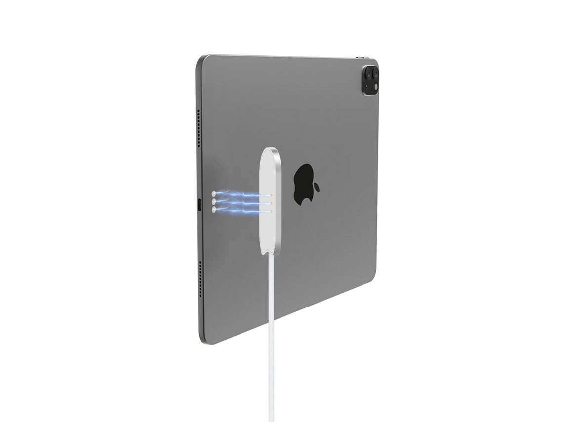 Carregador Magnético Sem Fios 35W para iPad Pro 13 polegadas, Cabo Usb C Branco SIURN