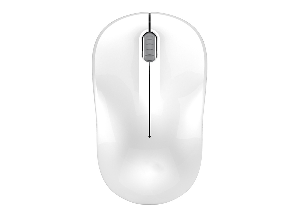Rato Sem Fio Para Gaming E Escritório V1 2.4g 3 Botões 3d 1600 Dpi Para Desktop E Laptop Branco