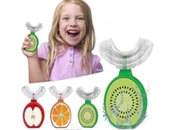 Kit com 3 Escovas de Dentes Infantis em Formato U, Escova Infantil U 2 a 26s GOKOCO