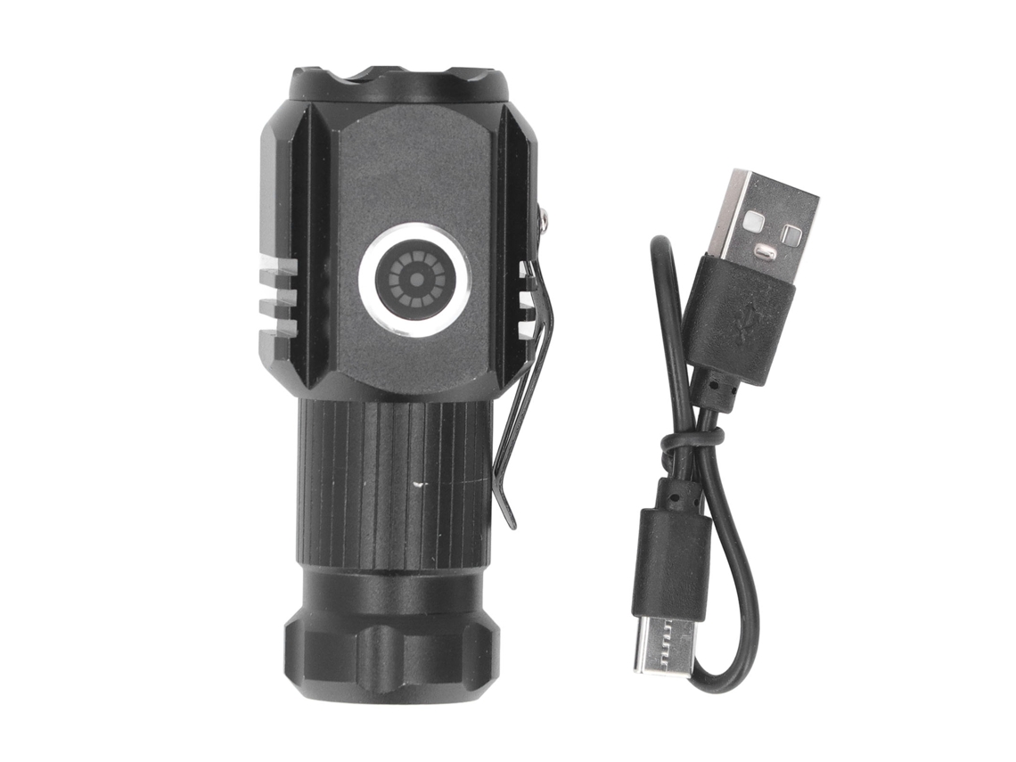 Lanterna Led Mini Recarregável USB 5 Modos Super Brilhante para Casa e Exterior S/MARCA