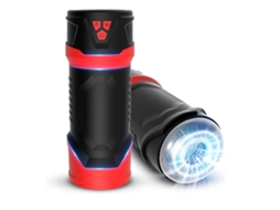 Copo masturbador masculino elétrico automático com 10 vibrações e 3 ventosas de vácuo, preto, preto