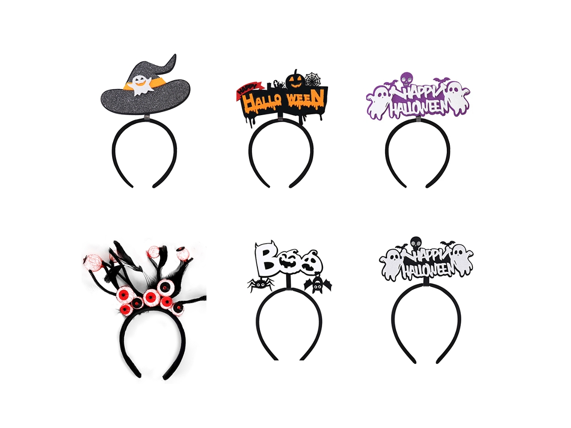 6 Tiara de Halloween para Festas Fantasias e Decoração NEVEANCE