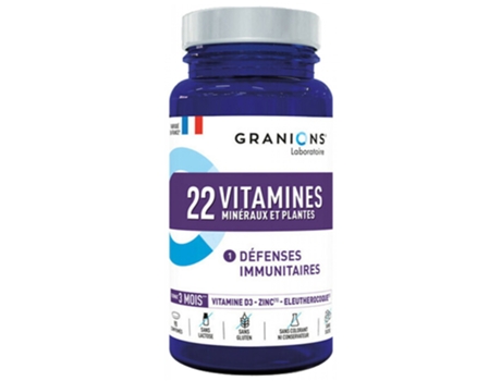 Granions 22 Vitaminas, Minerais e Plantas 90 Comprimidos GRANIONS