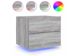 Mesa de Cabeceira de Parede com Luzes Led Cinzento Sonoma MAISON EXCLUSIVE