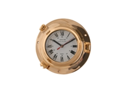 Relógio de Parede em Latão com Vidro Dourado Brilhante, 23x7x23cm ALEXANDRA HOUSE LIVING
