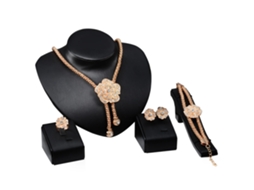 Conjunto De Joias Pulseira Colar Brilhante