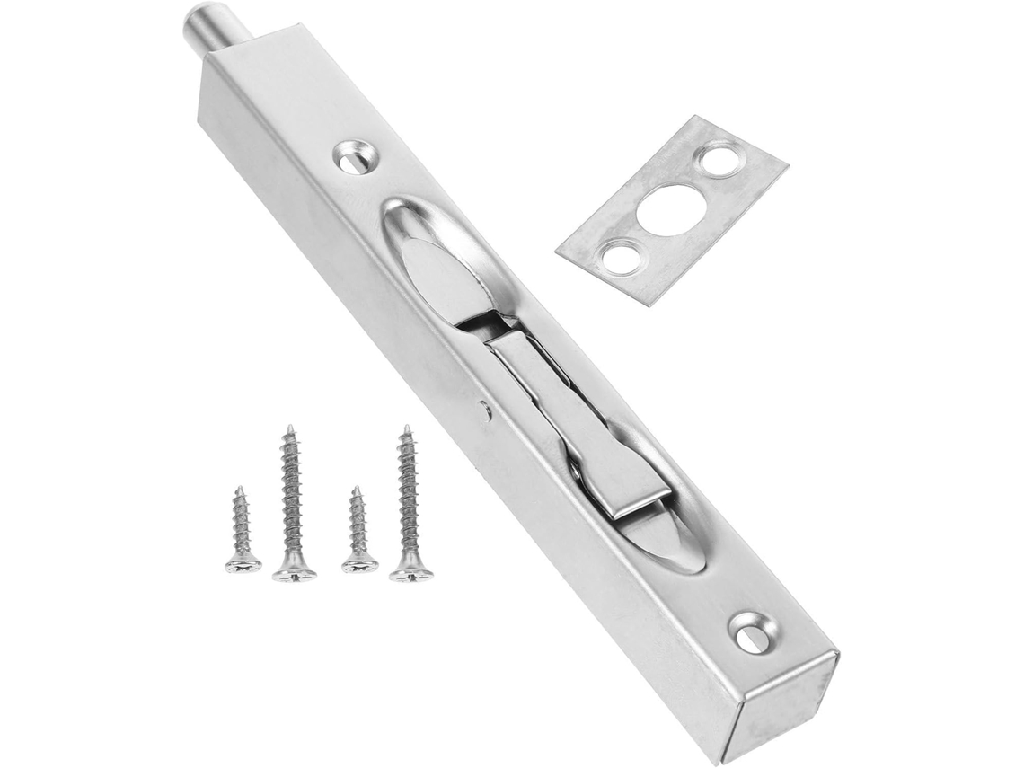 Fechadura De Segurança Para Porta, 15 Cm, 6 Polegadas, Em Aço Inoxidável, Prata