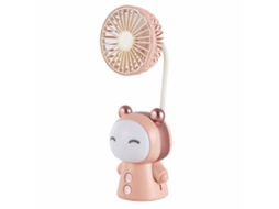 Laxiscreed Ventilador De Mesa Coelho Fofo Com Luz Noturna E Vento Intenso Para Conforto