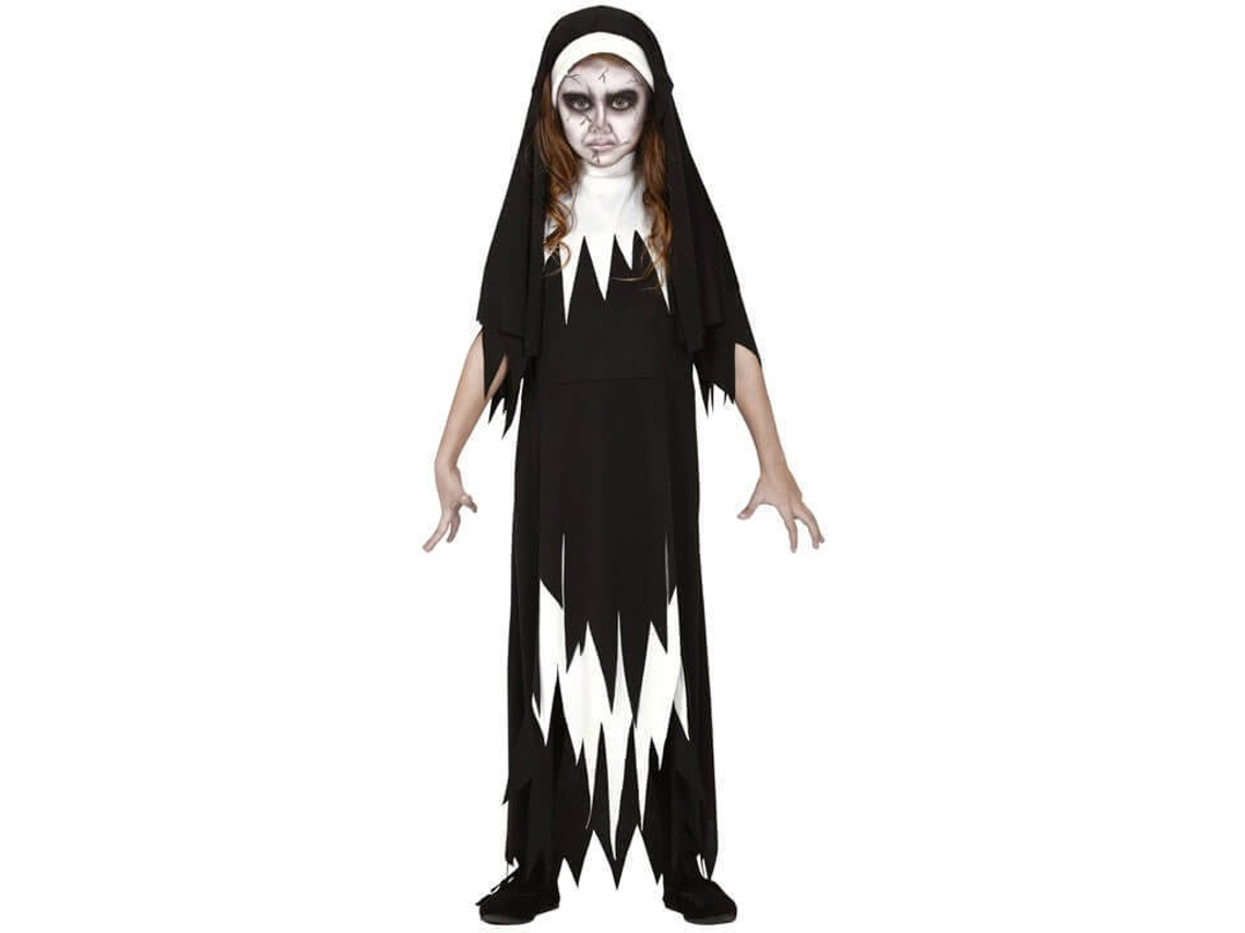 Fato de Menina DISFRAZZES Freira Zombie (Tam: 10 a 12 anos)