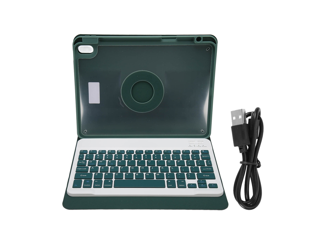 2026zentro-capa Com Teclado Para Tablet Air4 Air5 10.9 Polegadas Sem Fio Bluetooth Desmontável Rotativa Verde