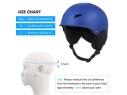 Casco de Nieve para Mujer y Hombre, con Orejeras Desmontables, Casco de Snowboard y Esquí, con Correa Fija S/MARCA